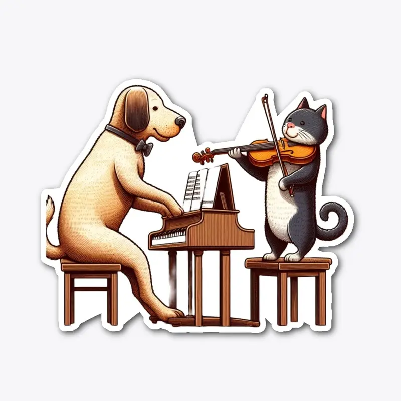 Dog and Cat Musicians 